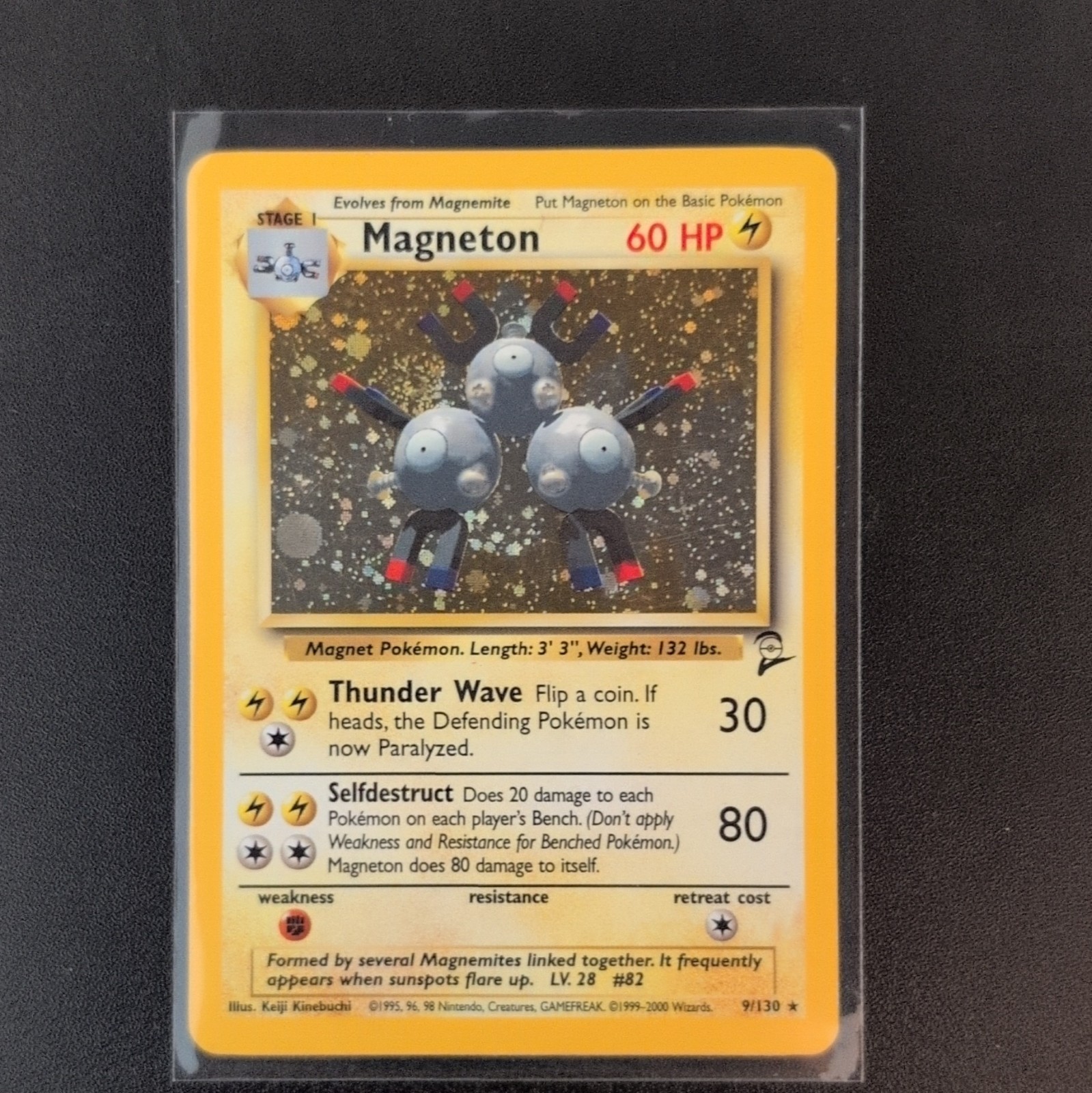 Magneton 009/102 Base Set Holo with Swirl