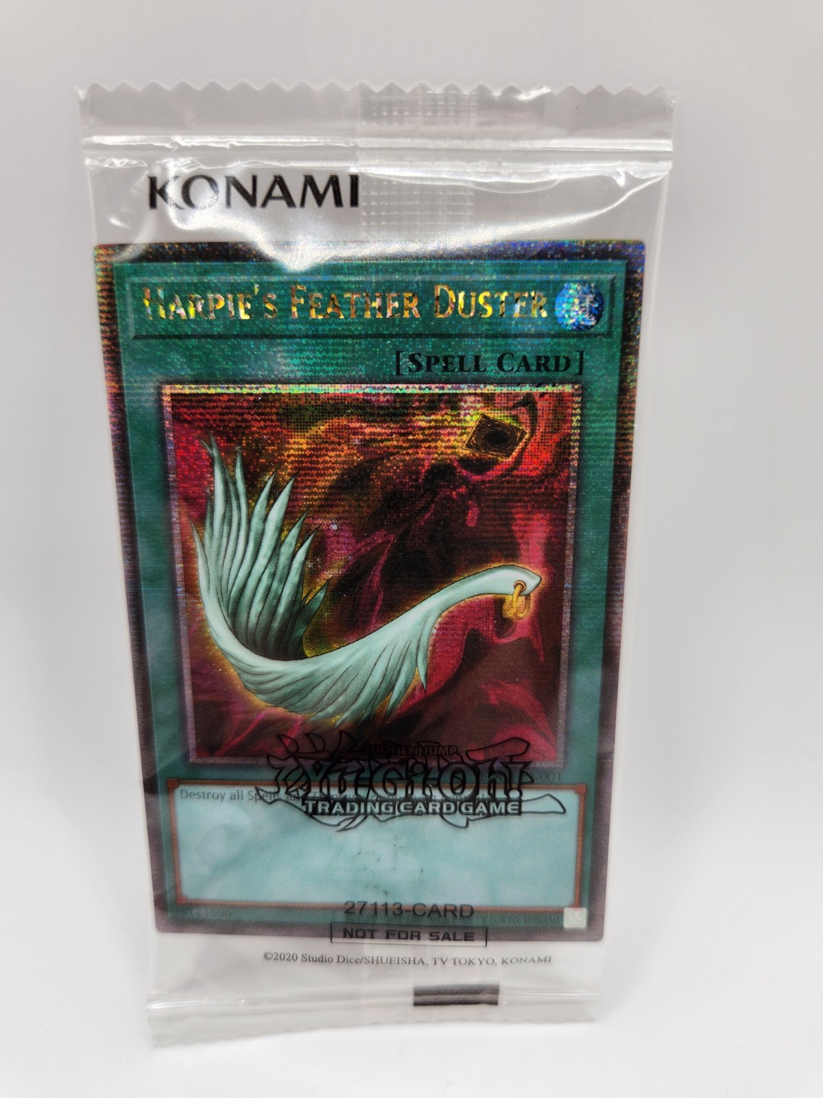 Yugioh Quarter Century Secret Rare Harpie’s Feather Duster EDC1-EN001 Sealed NM