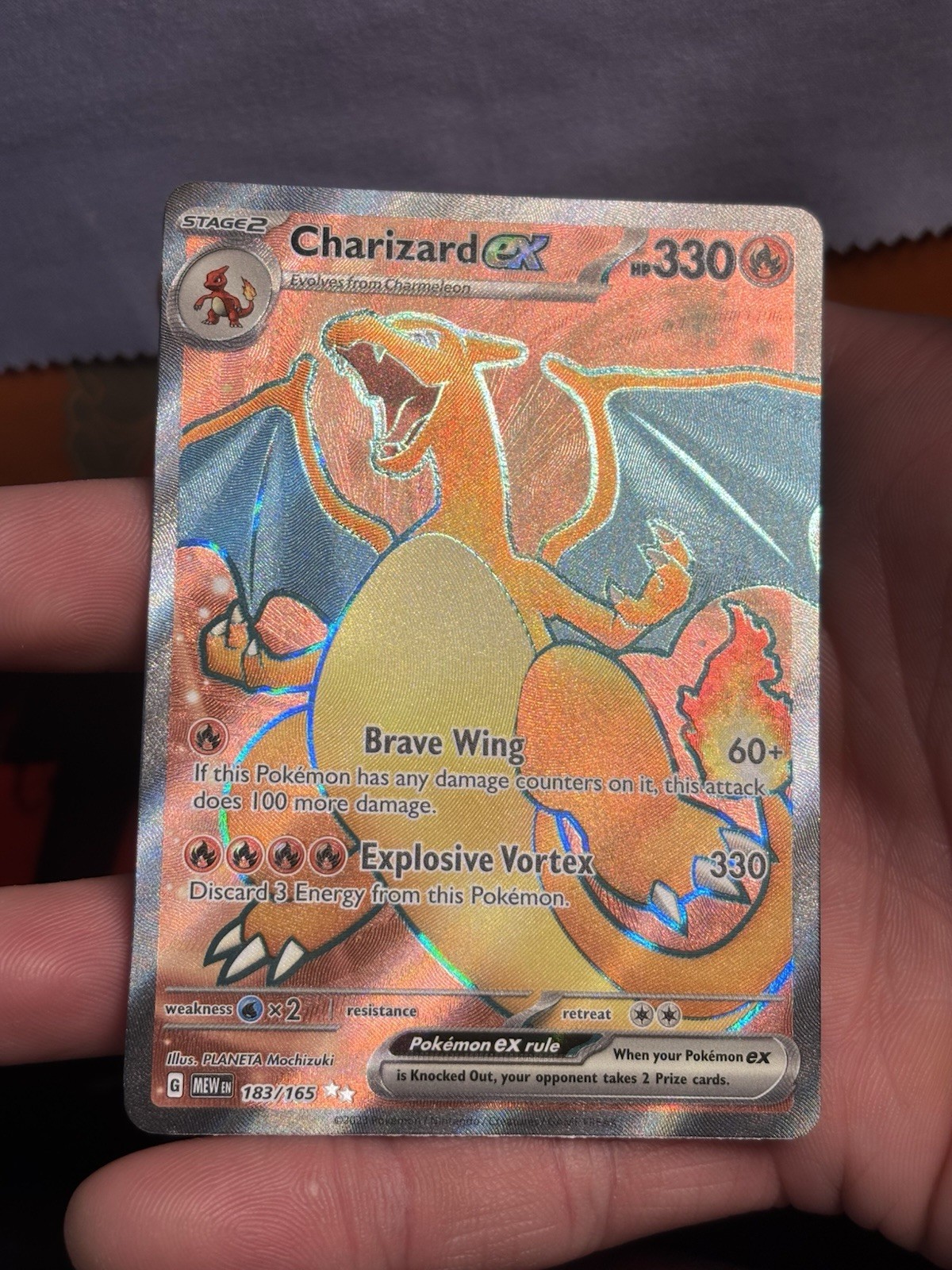 Charizard ex 183/165 Scarlet Violet 151 Full Art Holo Pokemon TCG NM