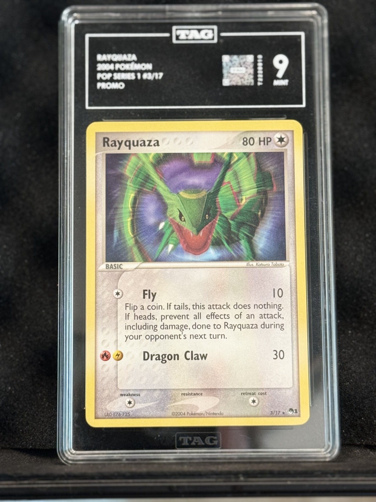 Pokemon 2004 RAYQUAZA #3/17 PROMO POP SERIES 1 – TAG 9 – TCG – Low Pop!