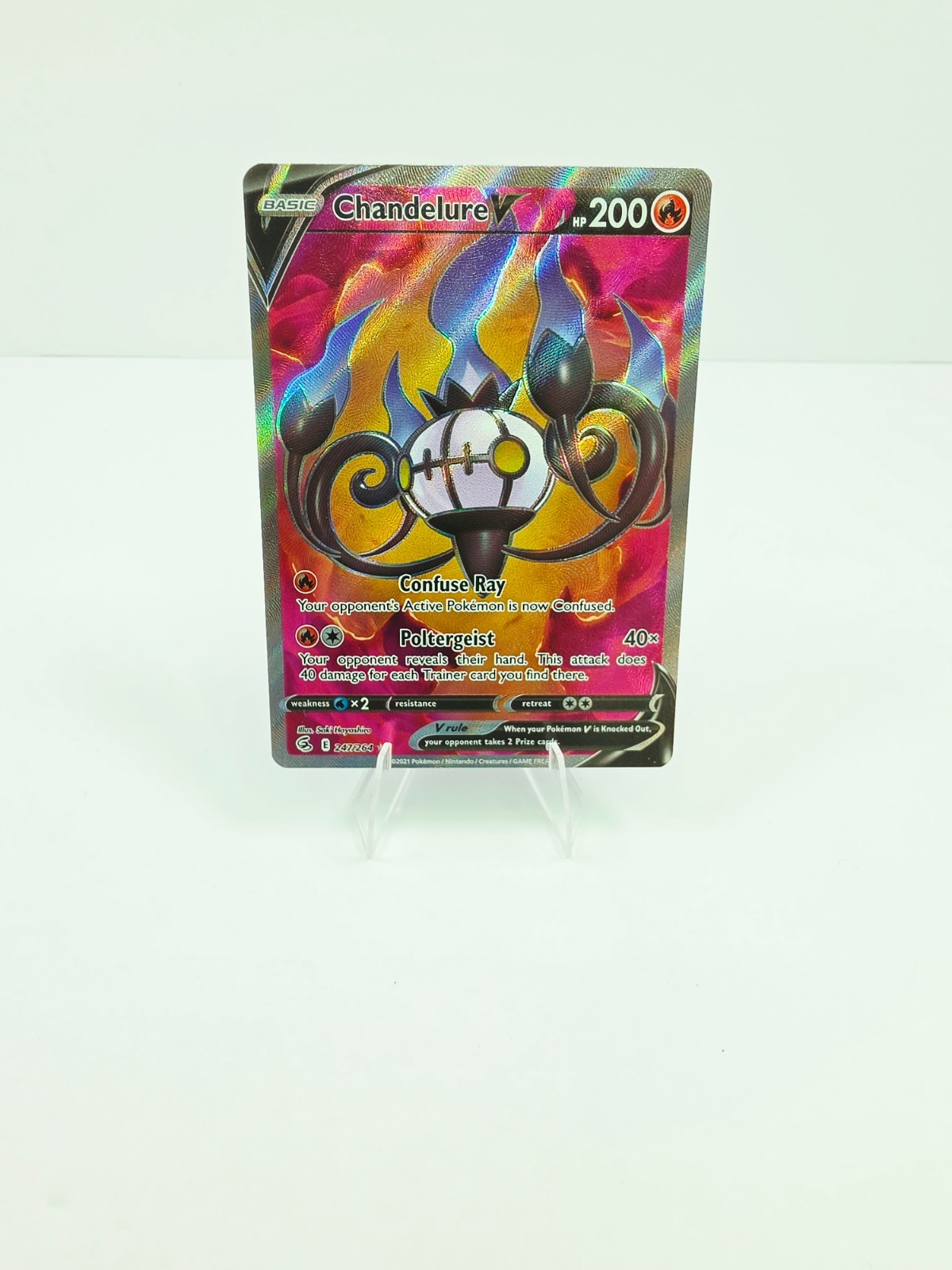 Pokemon TCG Chandelure V Ultra Rare Holo 247/264 Near Mint