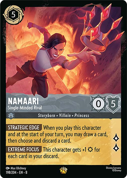 Lorcana Namaari – Single-Minded Rival – Reign of Jafar # 198