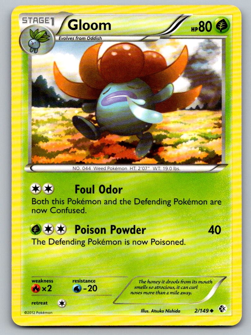 Gloom 2/149 Uncommon Boundaries Crossed Pokemon Lightly Played