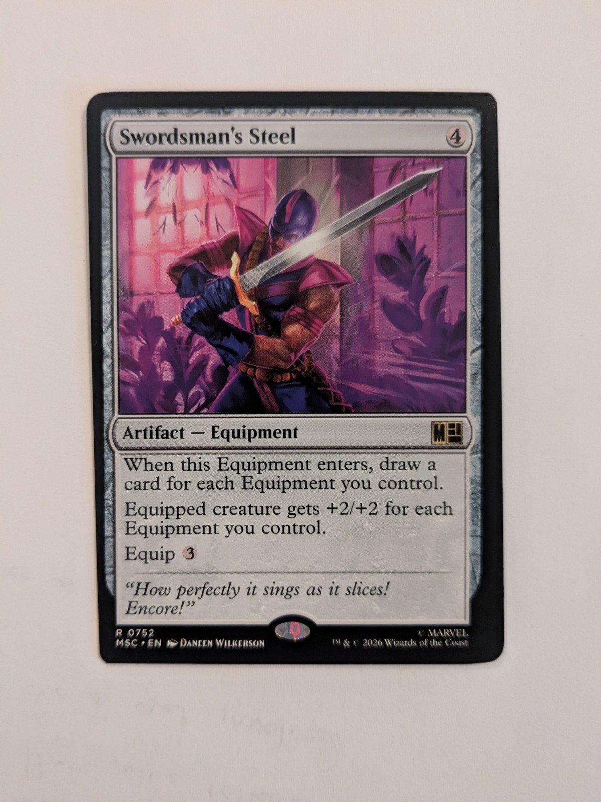 Swordsman’s Steel 752 Commander: Marvel Super Heroes MtG Regular Non-foil