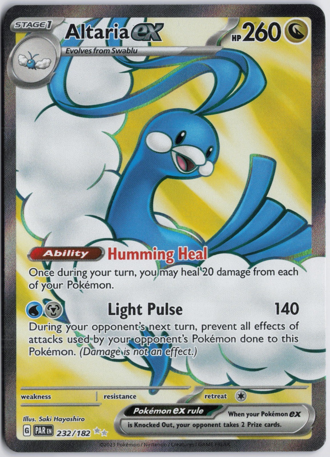 Altaria ex SV04: Paradox Rift 232/182 NM Holo Saki Hayashiro