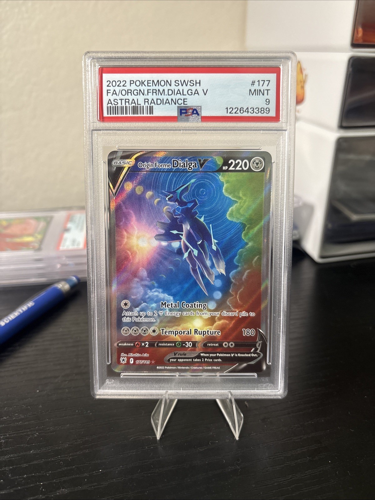 Origin Forme Dialga V (Alternate Full Art) 177/189 Swsh10: Astral Radiance PSA 9