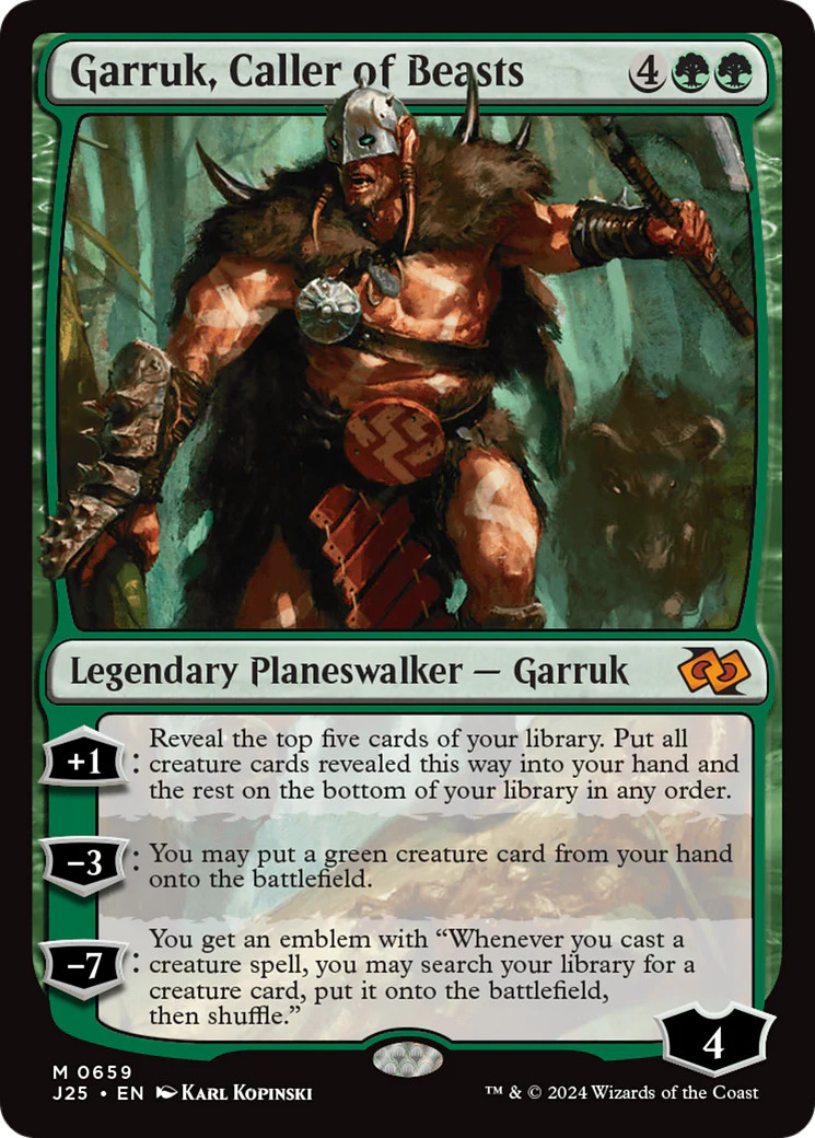 MTG Garruk, Caller of Beasts [Foundations Jumpstart] Near Mint Magic