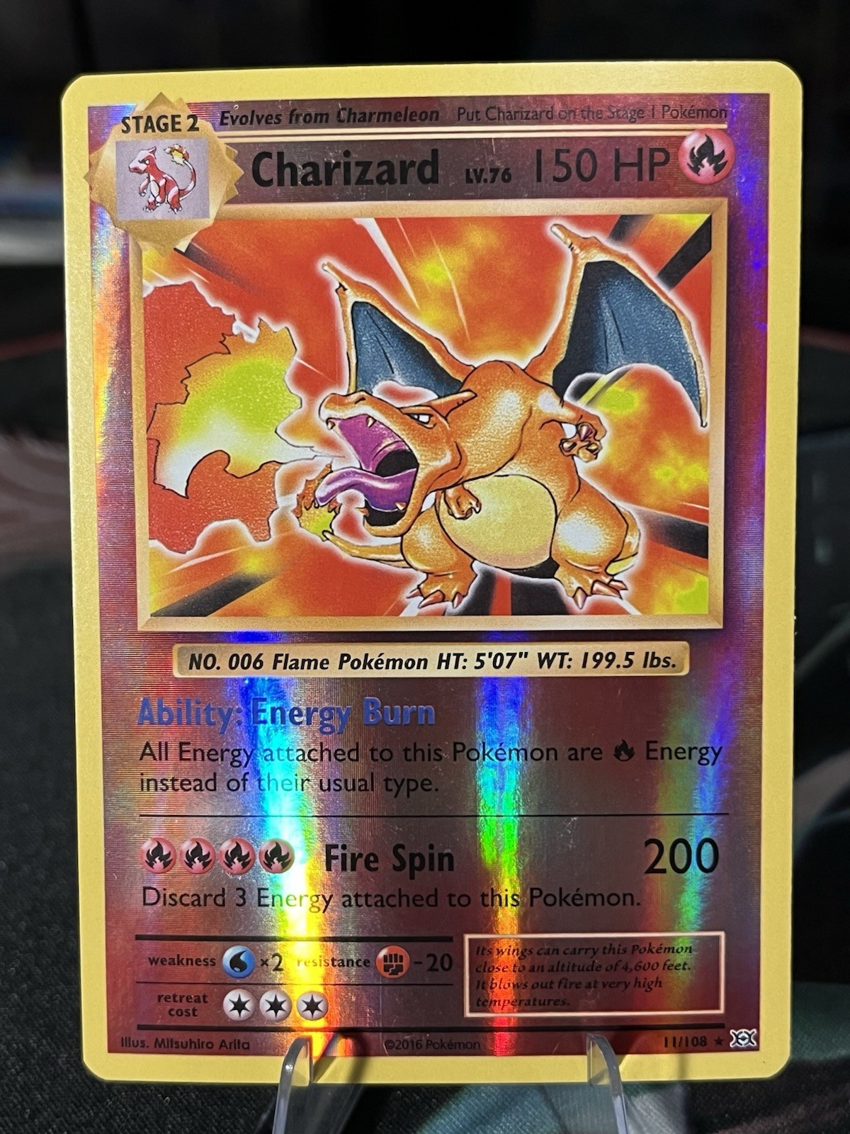 Pokemon Charizard 11/108 Evolutions Reverse Holo Holo Rare