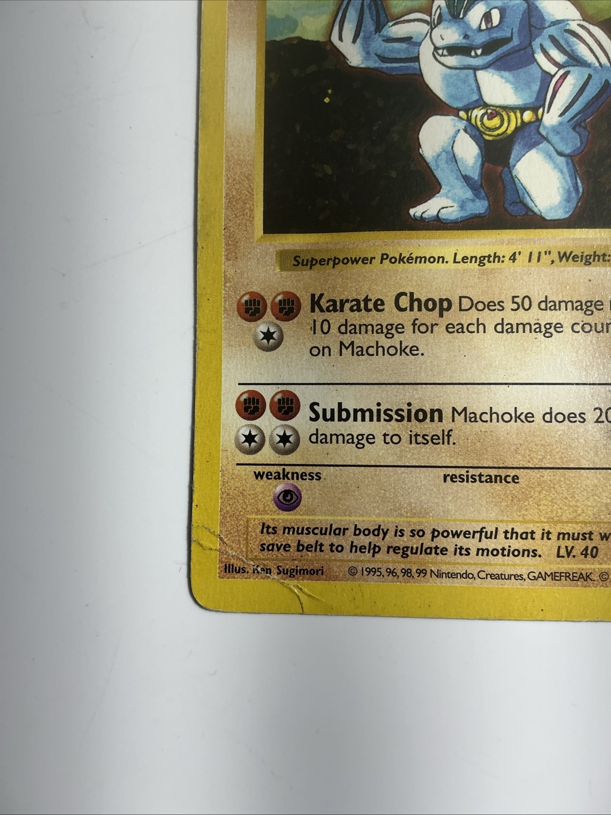 Machoke 034/102 Base Set (Shadowless) Regular Pokemon Rare Vintage Card