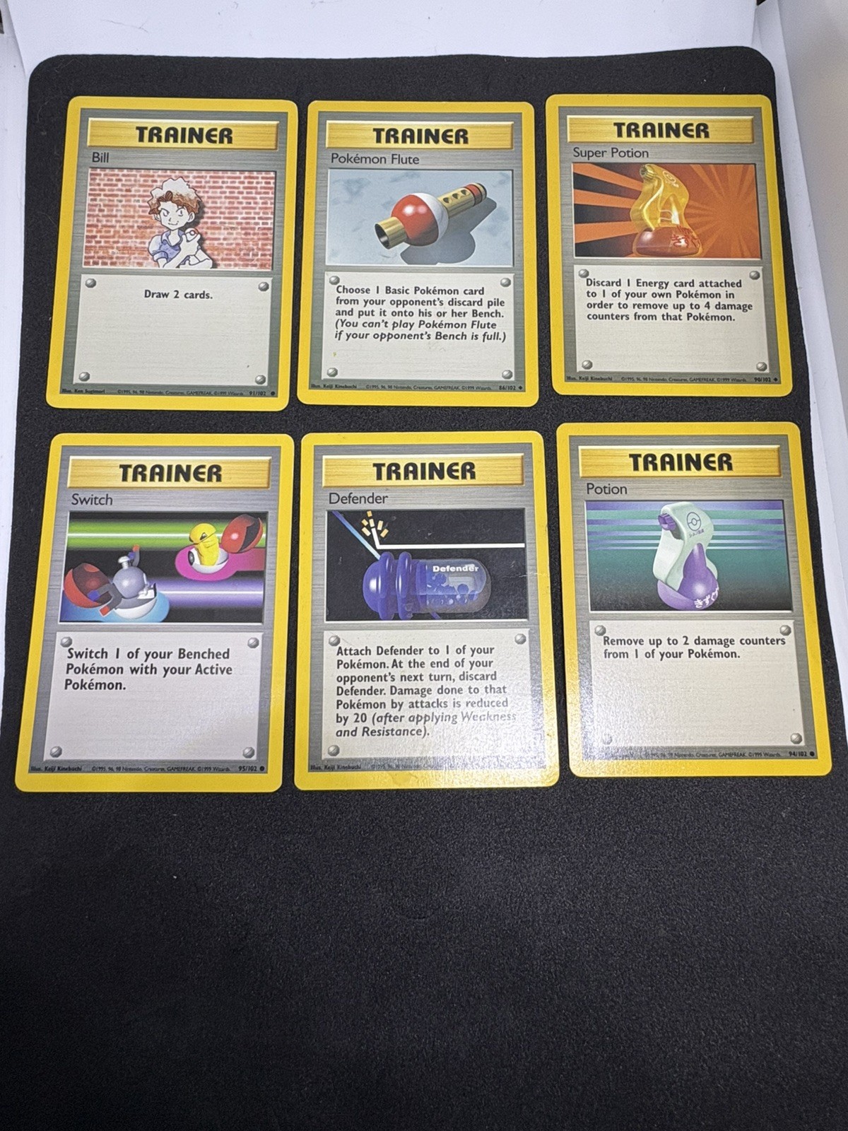 Pokémon TCG Defender 80/102 Base Set, Super Potion 90, Pokemon Flute 86/102+More