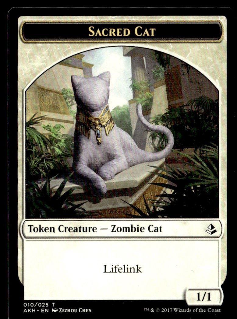 2017 Amonkhet Tokens Sacred Cat Token/Common #10