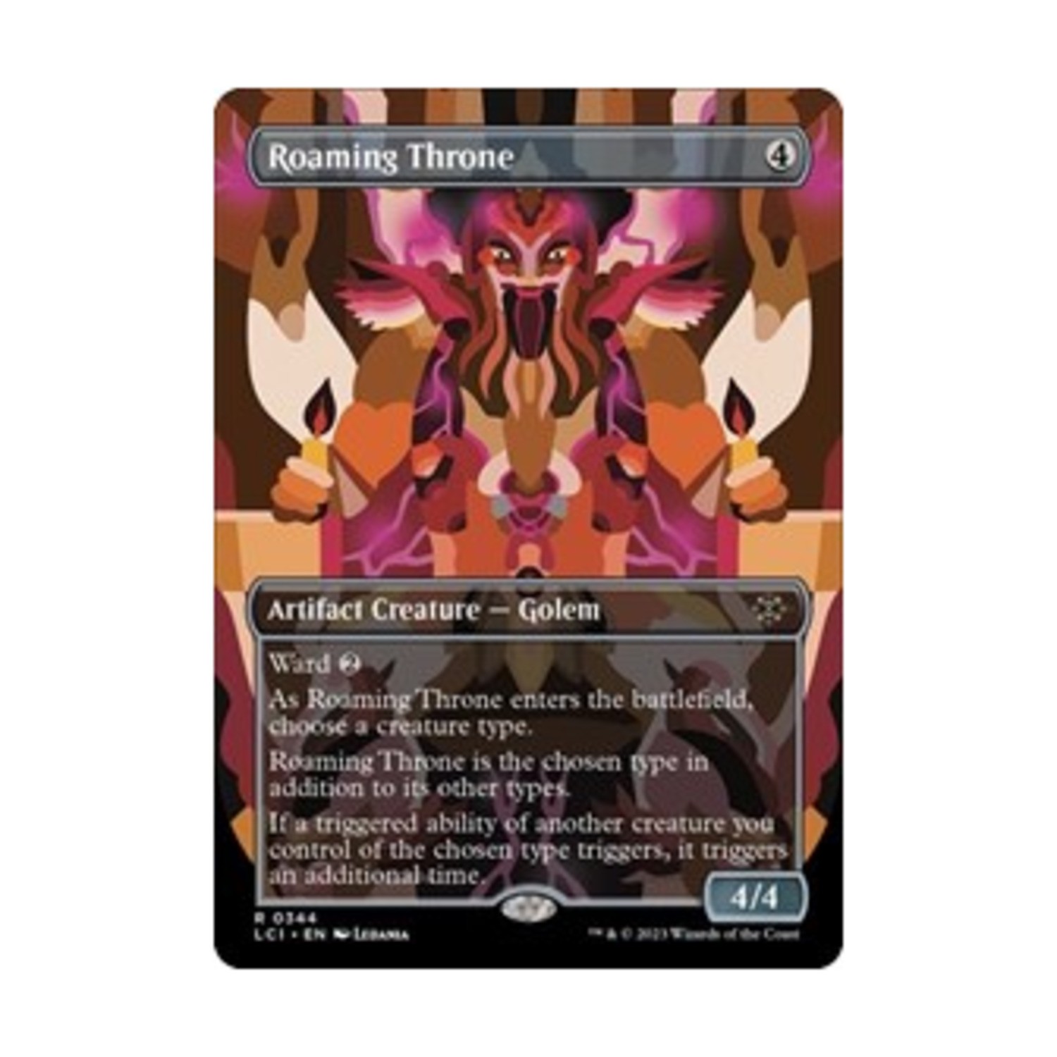 WotC The Lost Caverns of Ixalan Roaming Throne (Borderless) (R) (Foil) NM