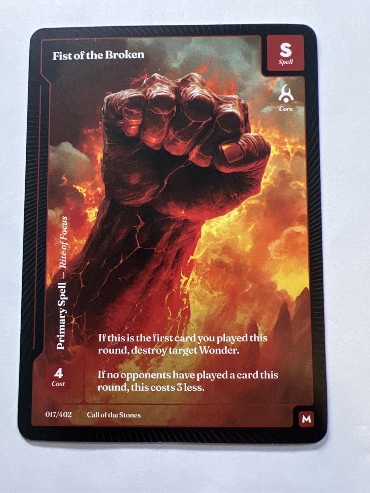 Fist Of The Broken Paper Mythic Wonders Of The First Call Of The Stones