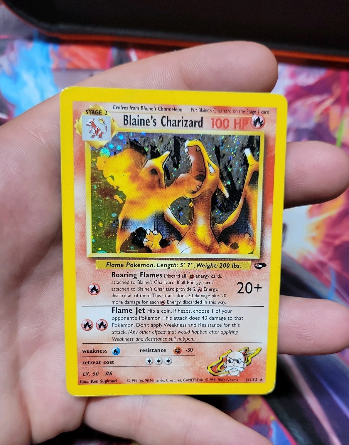 Blaine’s Charizard 2/132 Gym Challenge Holo Rare Unlimited English Pokemon TCG
