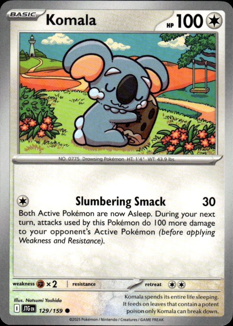 Komala 129/159 Journey Together C NM Natsumi Yoshida Pokemon