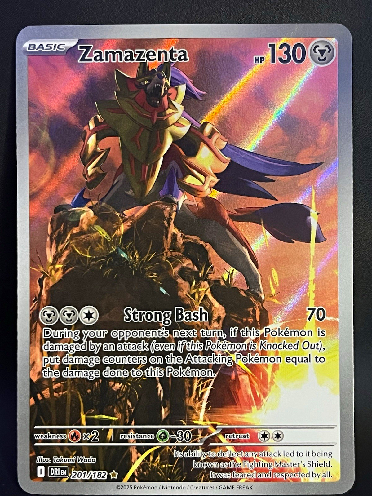 Zamazenta 201/182 Sv10: Destined Rivals Illustration Rare Holo Eng Pokemon TCG