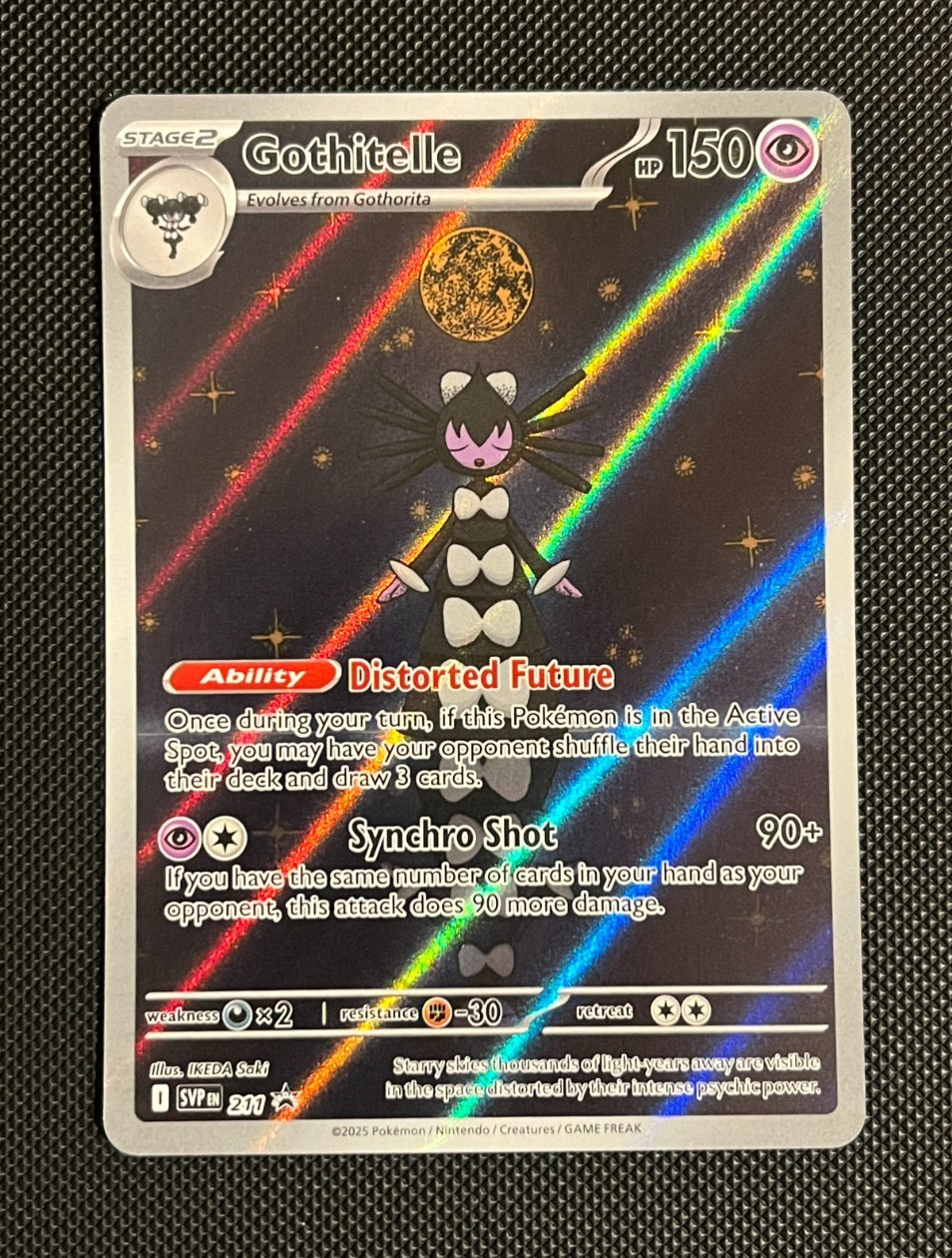 Pokemon 2025 Gothitelle 211 S&V White Flare ETB Promo Full Art Holo Near Mint NM