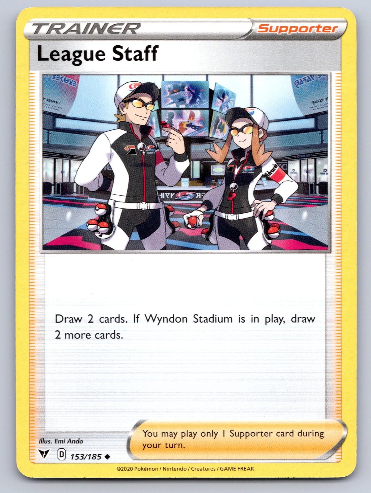 League Staff 153/185 Uncommon Vivid Voltage Pokemon Near Mint