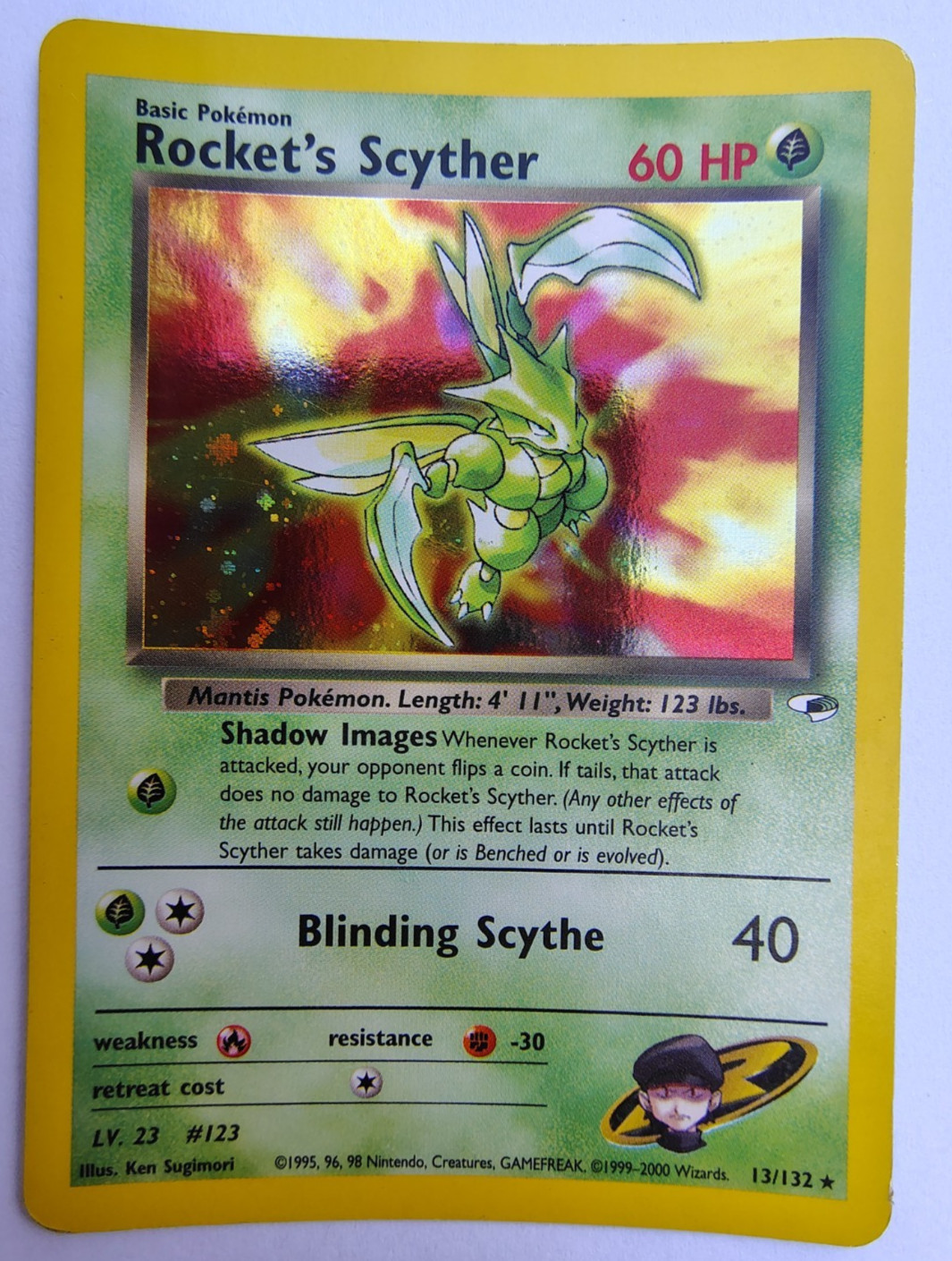 Rocket’s Scyther 013/132 Gym Heroes Holo