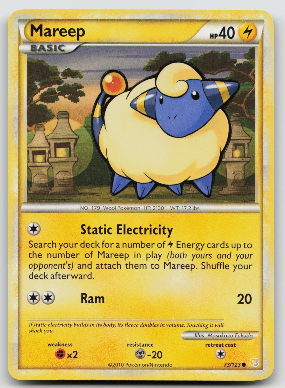 Mareep 73/123 HeartGold & SoulSilver Pokemon LP