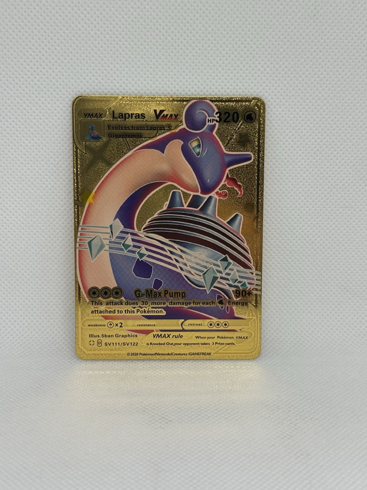 Lapras VMAX Gold Foil Card
