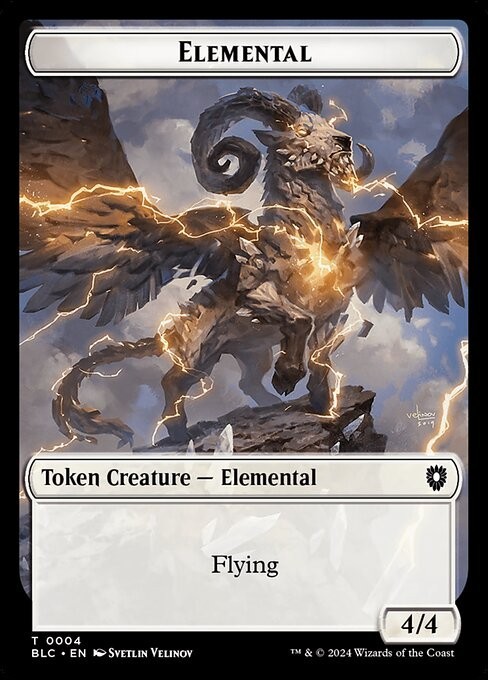 (x4) Elemental Cat 0004 0026 Play Set of Double Sided Token BLC MTG NM