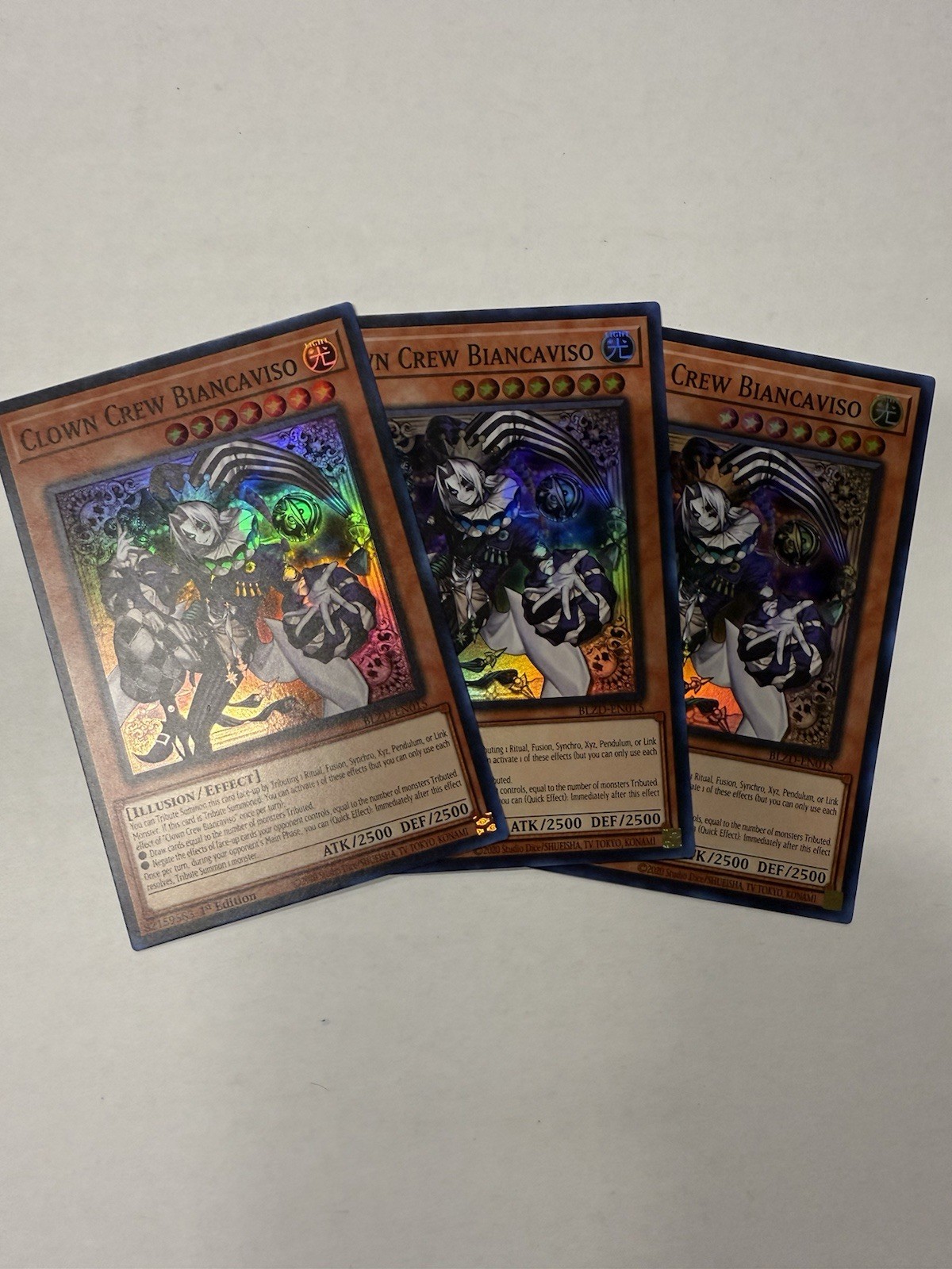 3x Clown Crew Biancaviso BLZD-EN015 super rare presale ships 5/8