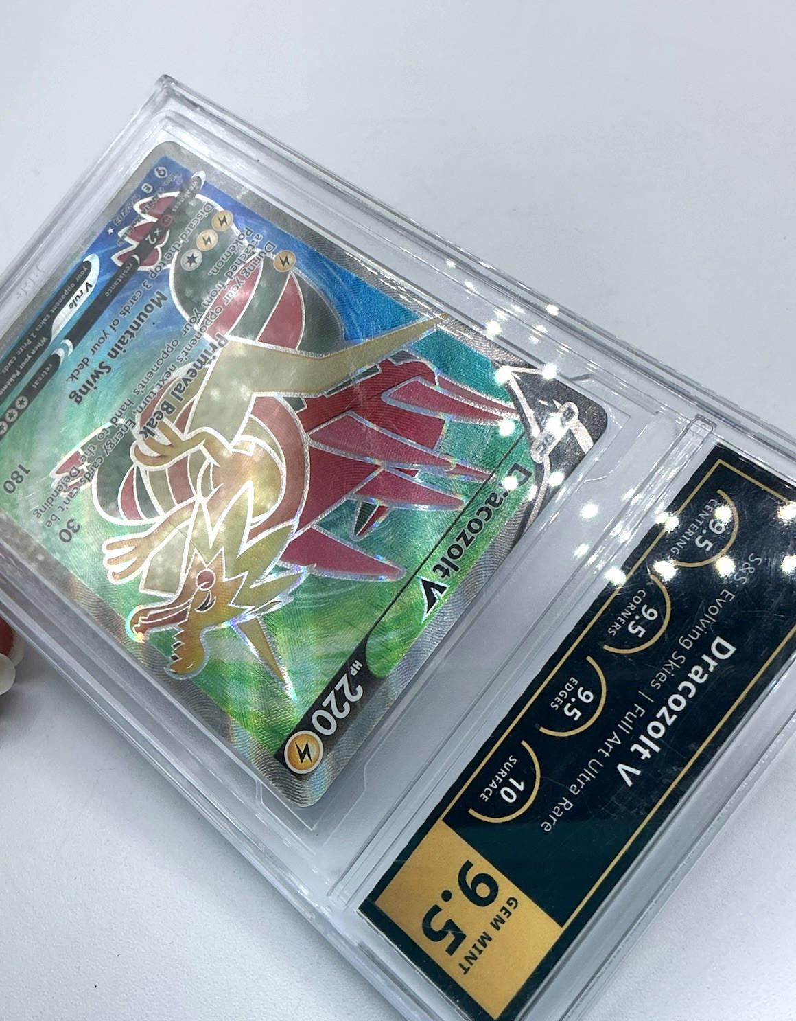 Pokemon 2021 Dracozolt V Card Evolving Skies Full Ultra Rare 178/203 PCG 9.5