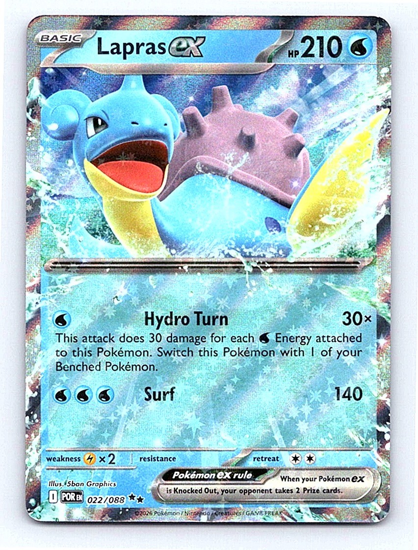 Lapras ex Holo 022/088 ME03: Perfect Order Double Rare NM
