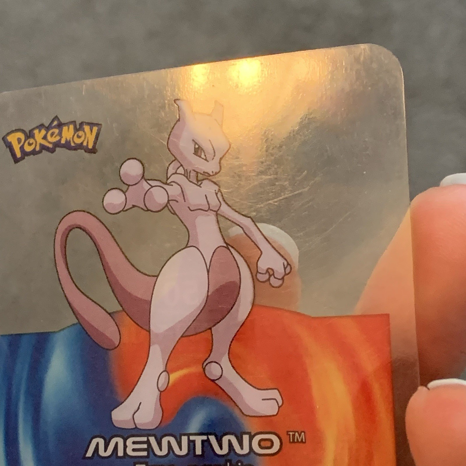 Pokemon Edibas Laminacards Mewtwo 150 Clear Plastic 2006 English Vintage Card