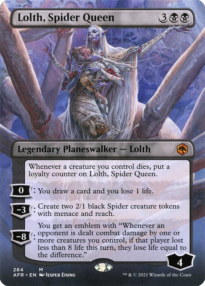 MTG Lolth, Spider Queen Borderless – Adventures in the Forgotten Realms
