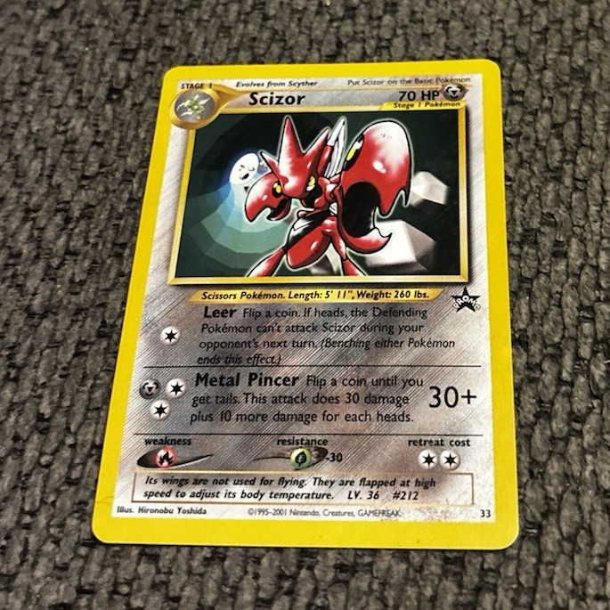 Nintendo Pokemon TCG Scizor 33/75 Neo Discovery Common Eng 1999 70HP Unlimited