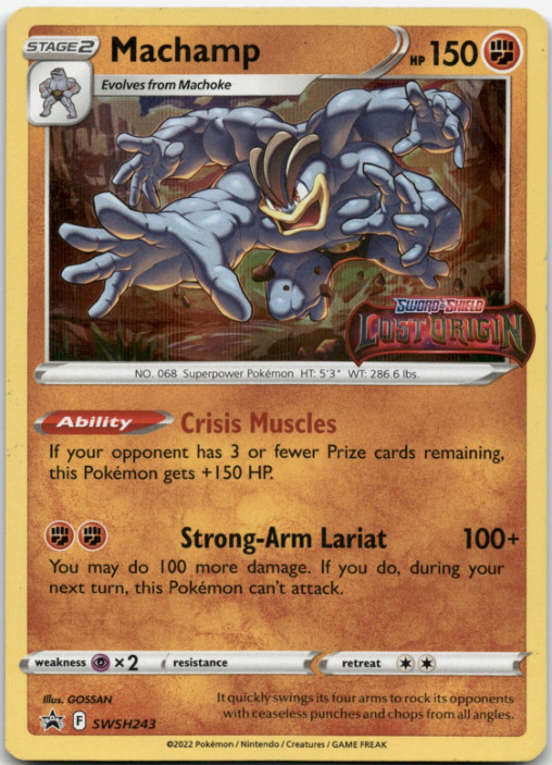 Machamp – SWSH243 – COSMOS HOLO RARE – Prerelease Promo – NM/M