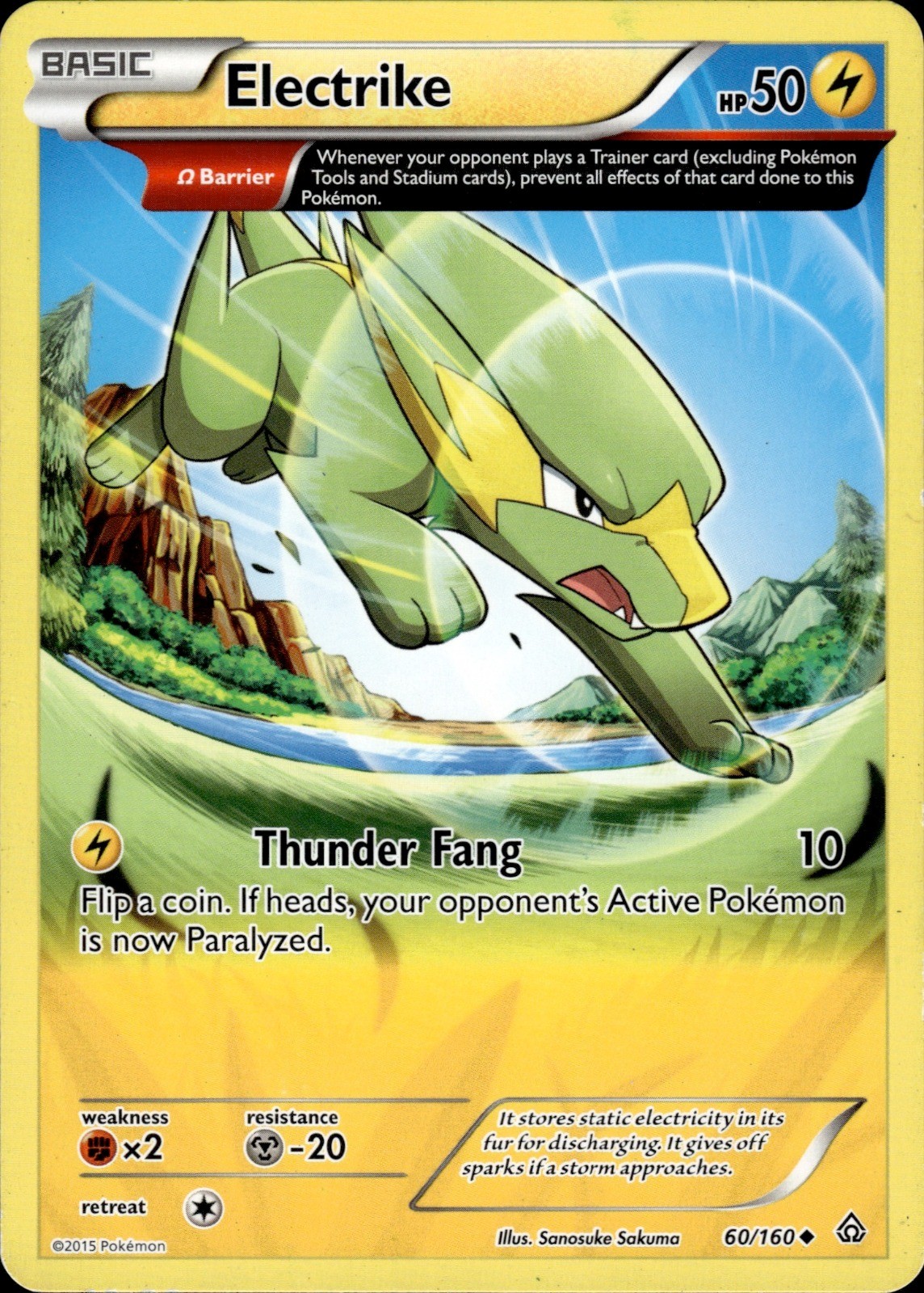Electrike (Omega) Uncommon XY – Primal Clash 60/160 DMG