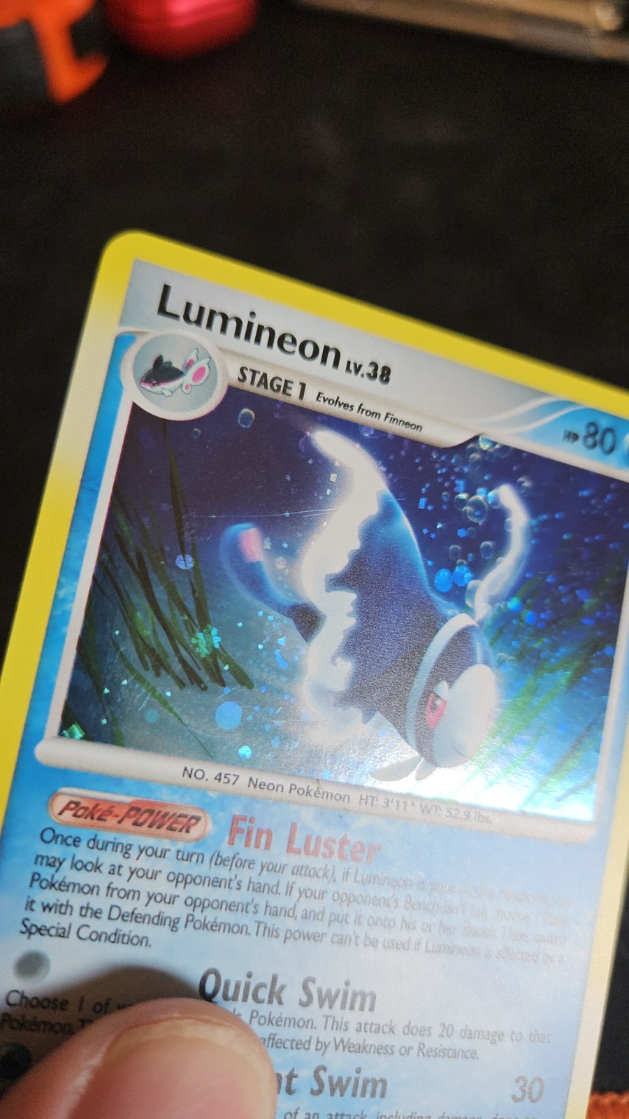 Lumineon 4/100 Holo Rare Pokémon Card LP