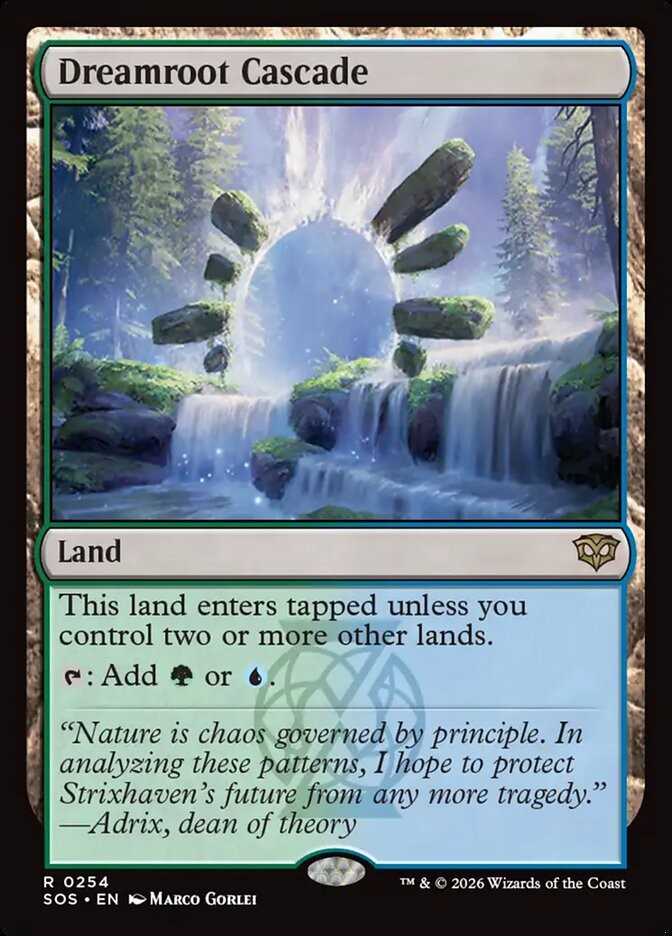 MTG Magic the Gathering Dreamroot Cascade (254/444) Secrets of Strixhaven NM