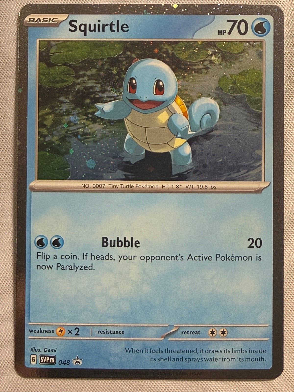 Squirtle – (Cosmos Holo) 048 SV: Scarlet & Violet Promo NM English