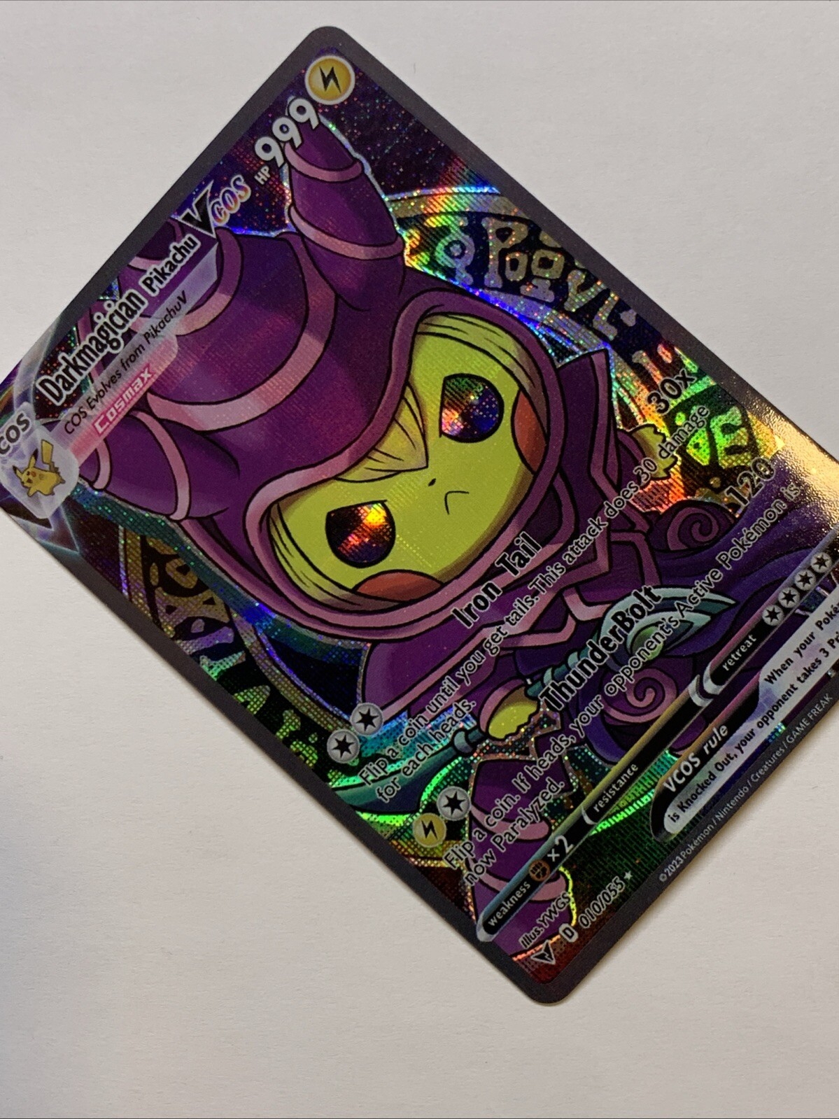 Pikachu Cosplay Dark Magician Yugioh DMG Pokémon Custom ACG Card Holo Foil Anime