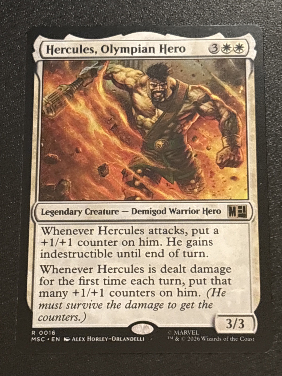 MTG Commander: Marvel Super Heroes Hercules, Olympian Hero 0016 Rare