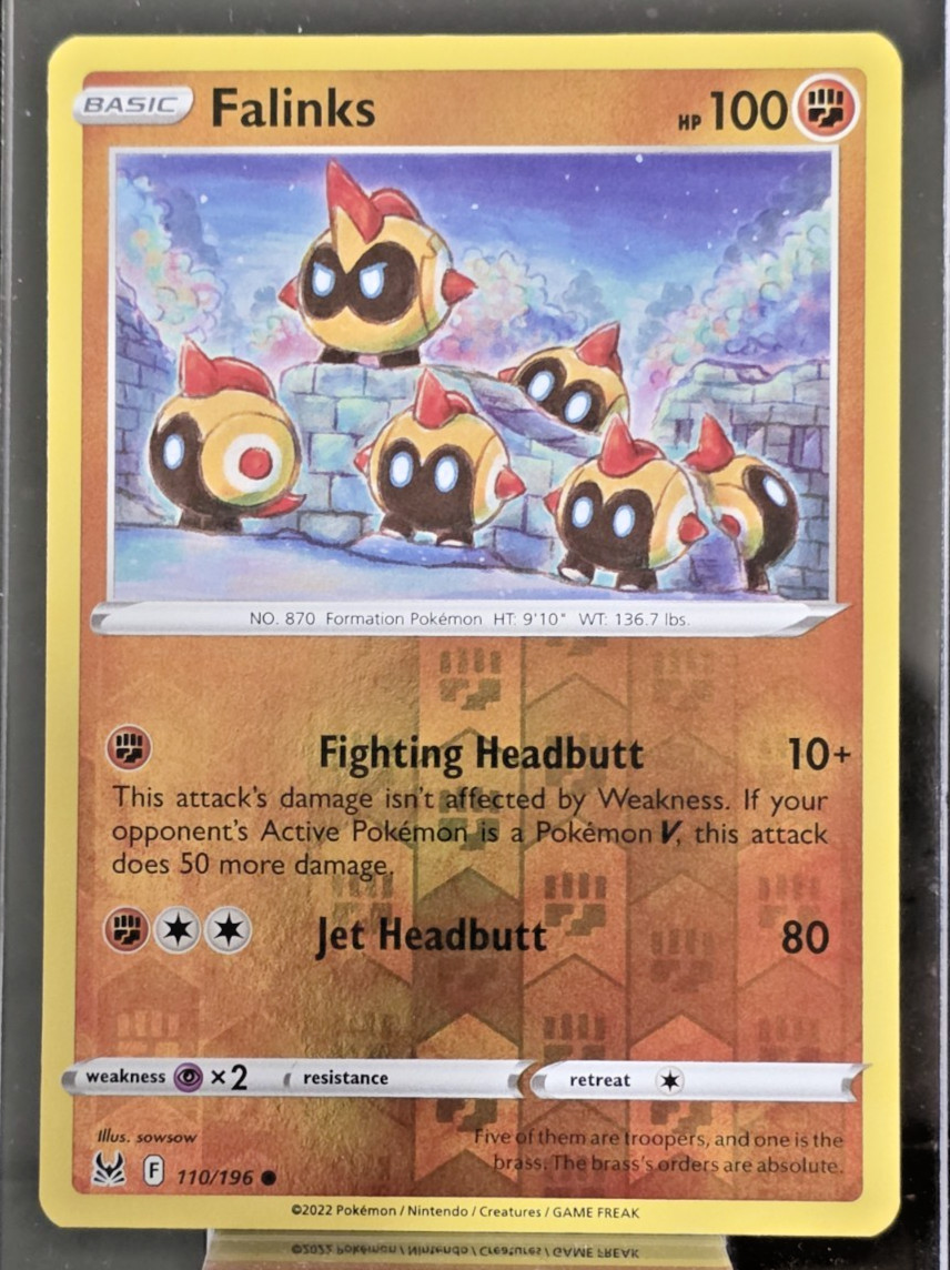 Falinks 110/196 Reverse Holo SWSH11: Lost Origin NM Pokemon TCG