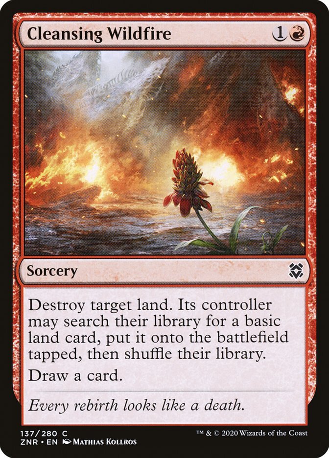 Cleansing Wildfire (137) Zendikar Rising x4 4x ZNR MTG Playset Magic