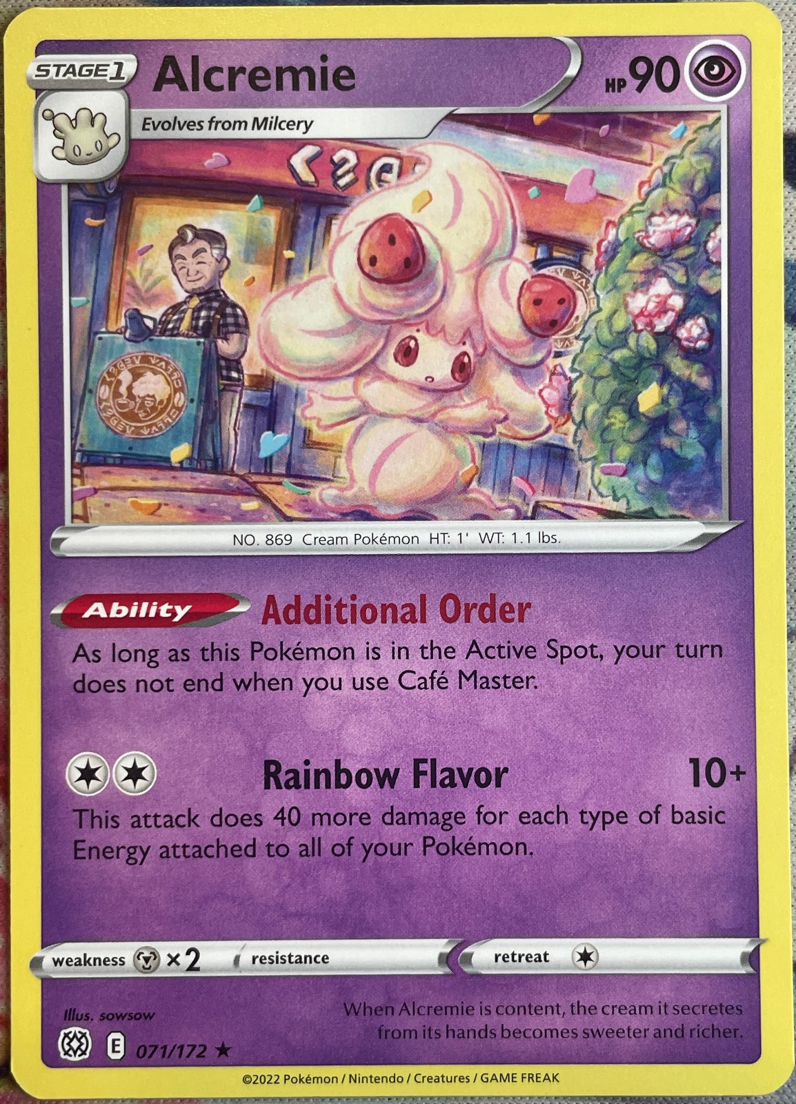 Alcremie Rare – 071/172 – Brilliant Stars Pokemon 2022