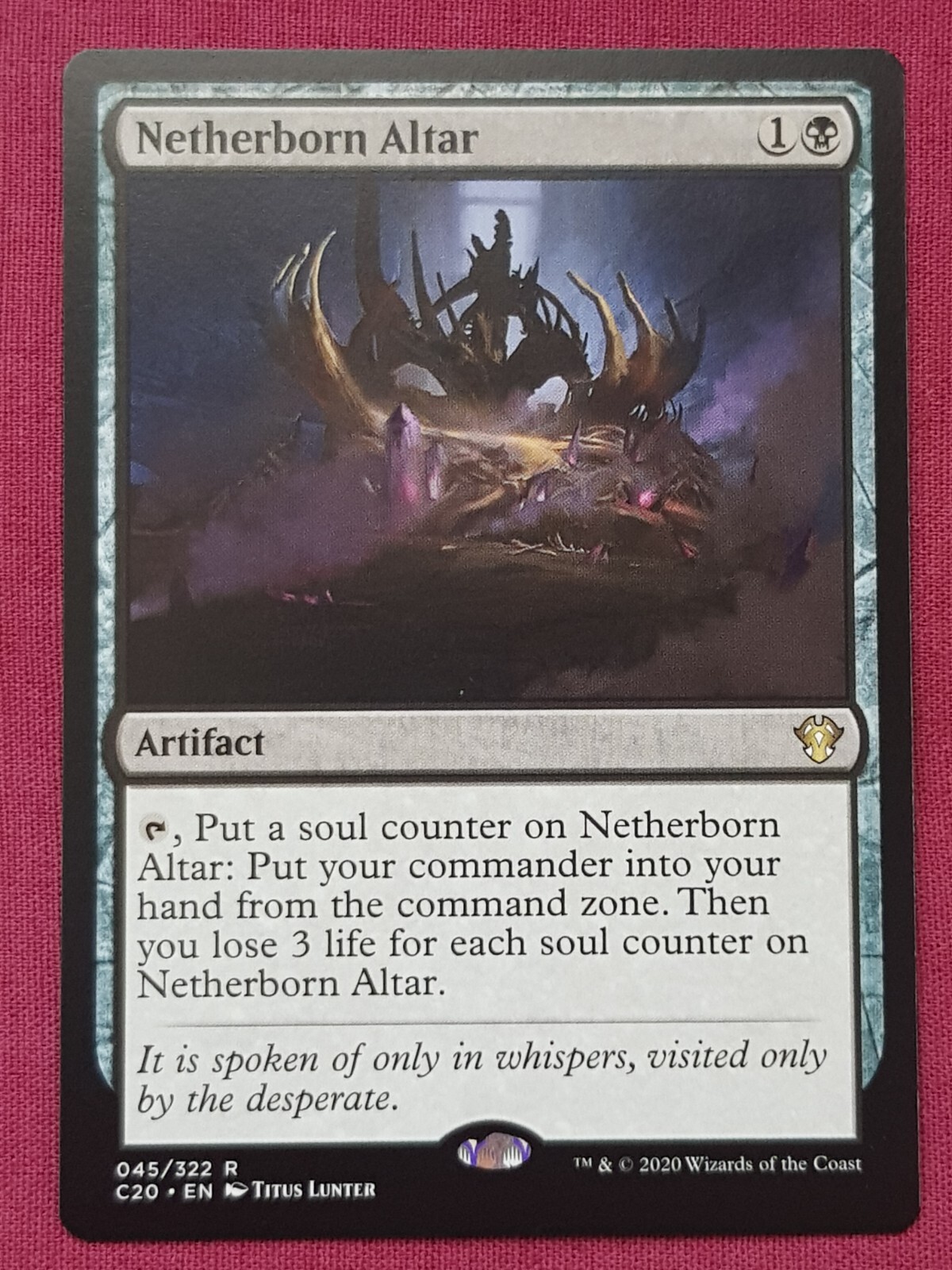 Magic The Gathering COMMANDER 2020 C20 NETHERBORN ALTAR artifact card MTG