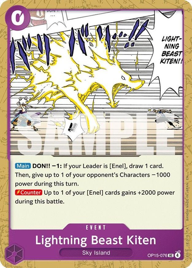 Lightning Beast Kitten (OP15-076/237) OP15 Adventure on Kami’s Island NM