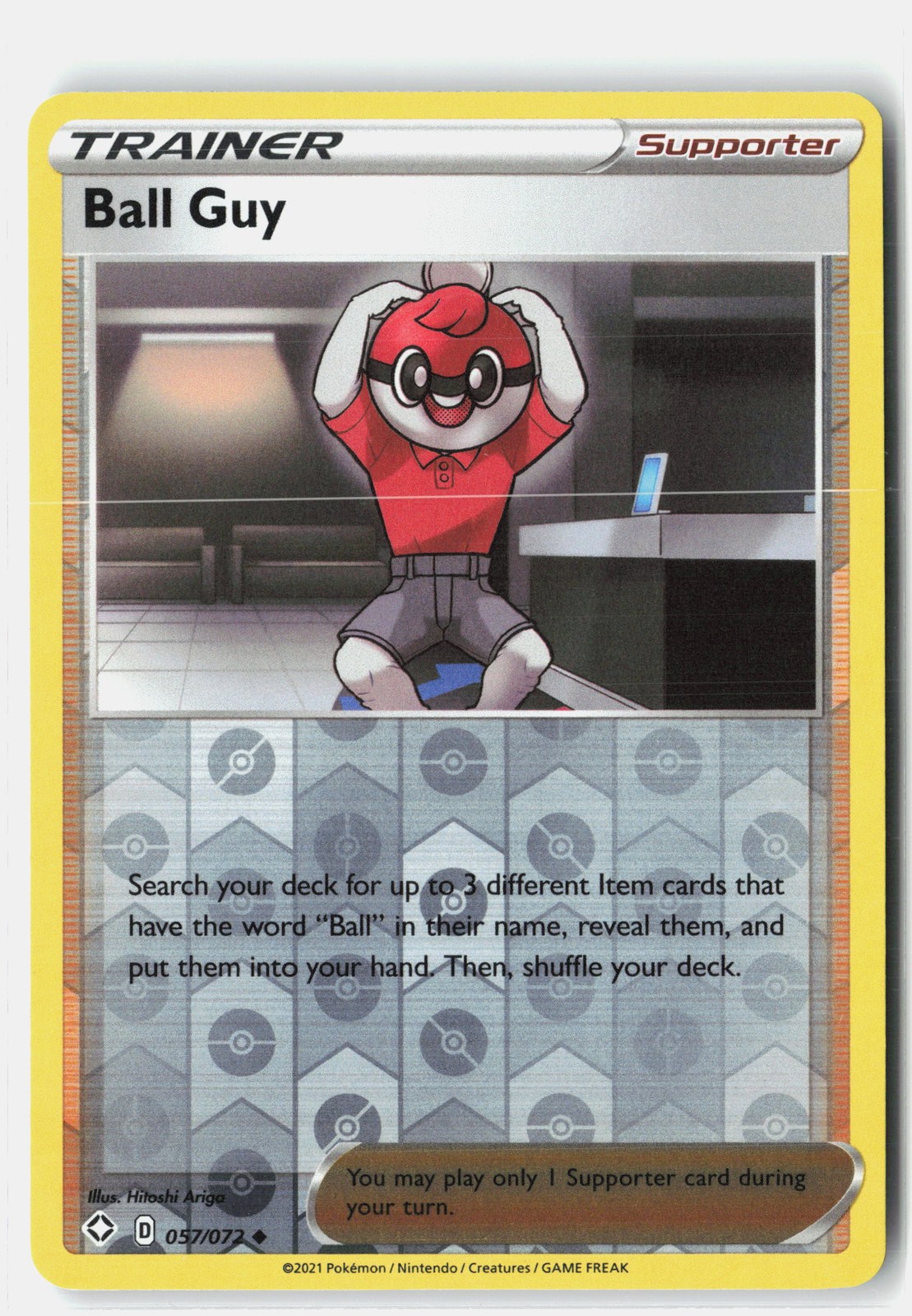 Ball Guy Uncommon Reverse Holo Shining Fates 057/072 NM Hitoshi Ariga