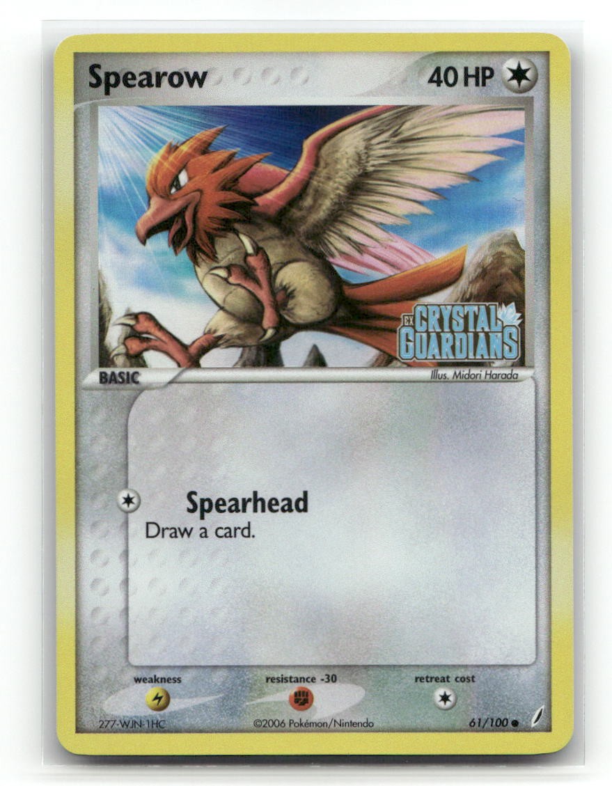 Spearow 61/100 Common Crystal Guardians Pokemon Reverse Holo LP