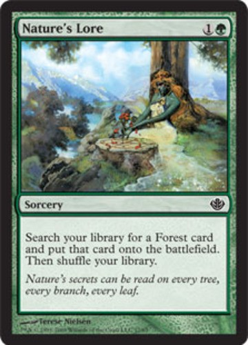 MTG Nature’s Lore, Duel Decks: Garruk vs Liliana, Heavily Played, English