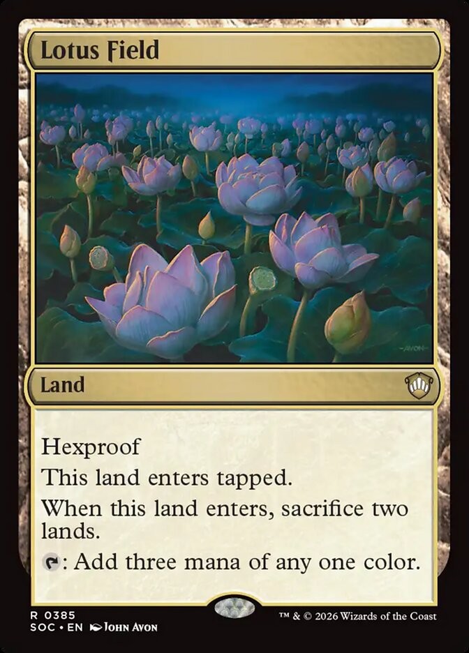 Lotus Field 385 NM Secrets of Strixhaven Commander MTG