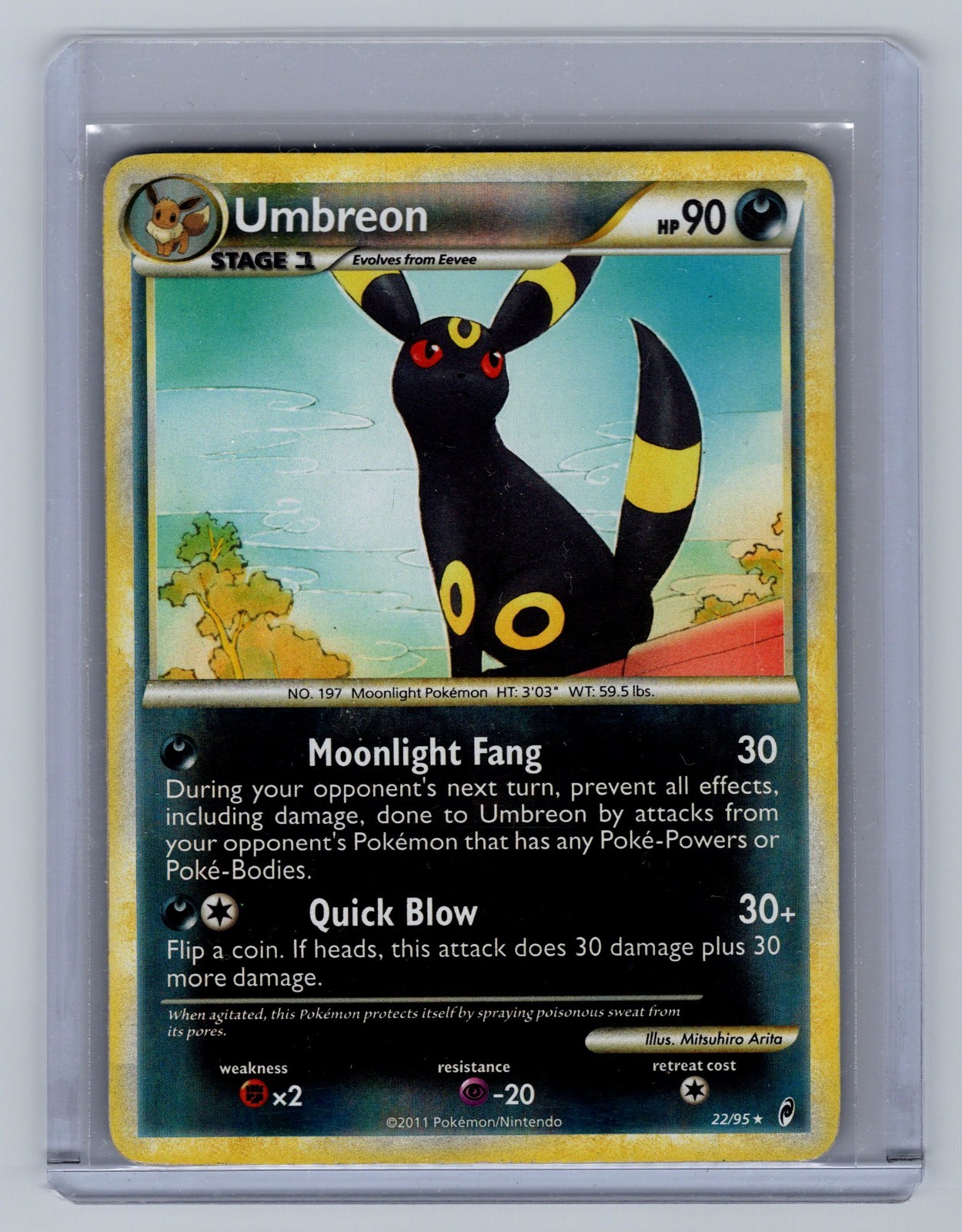Umbreon 22/95 Reverse Holo Rare Call of Legends 2011 Pokémon Card MP
