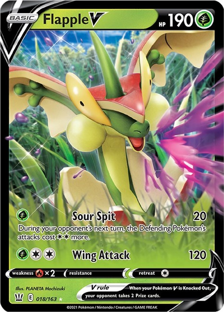 Flapple V [SWSH05 – 018/163] Holofoil NM